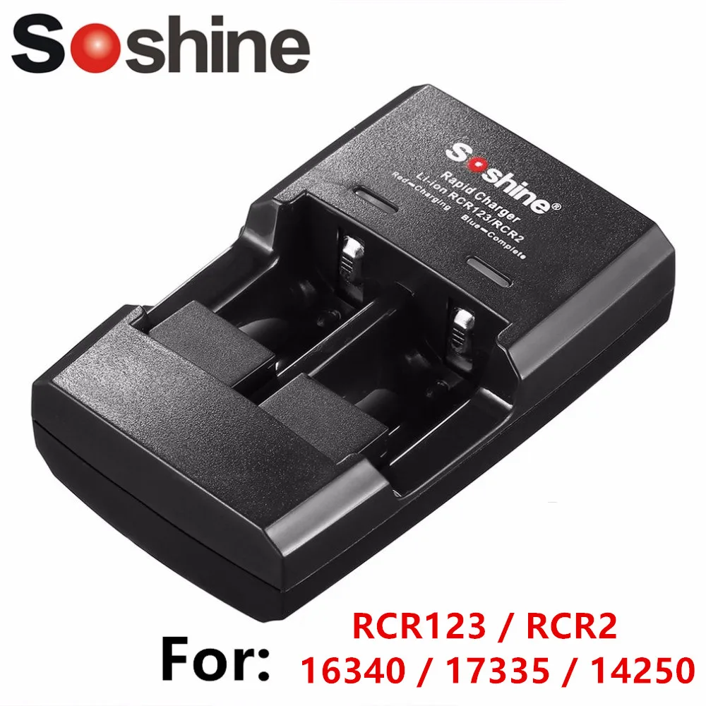 

Soshine S5 2 Slots Smart Intelligent Battery Chargers For RCR123 RCR2 16340 17335 14250 Li-FePO4 Lithium Li-ion Battery EU Plug