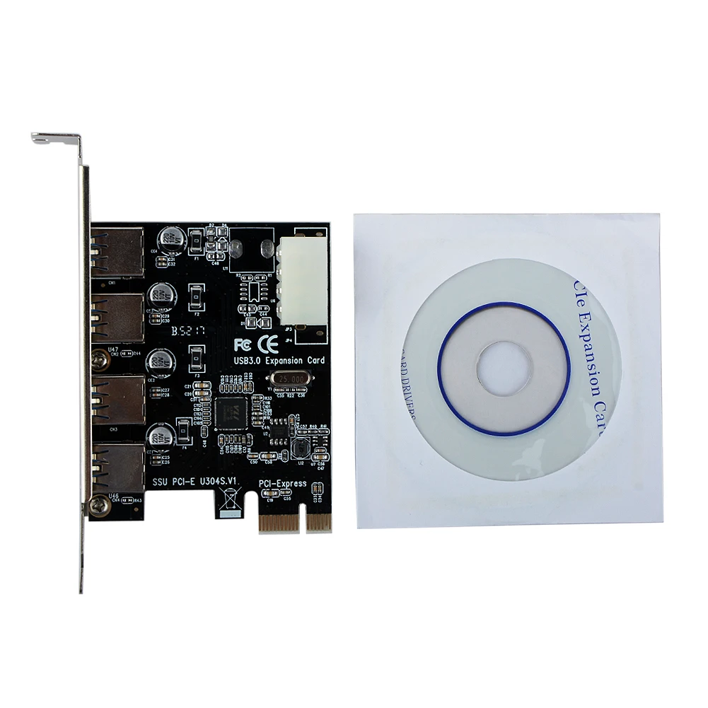 4 Port PCI-E to USB 3.0 HUB PCI Express Expansion Card Adapter 5 Gbps Speed For Desktop Computer Components 4 Port PCI-E to USB 3.0 HUB PCI Express Expansion Card Adapter 5 Gbps Speed For Desktop Computer Components