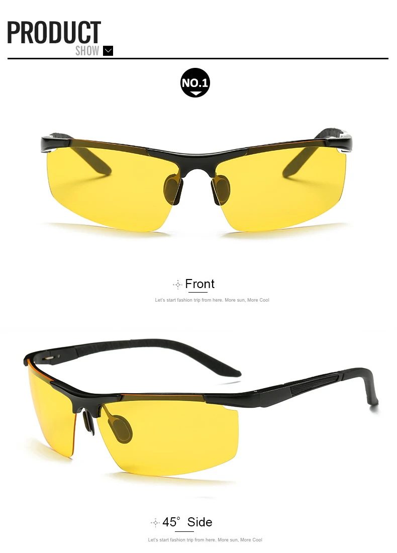 LEIDISEN Для мужчин с алюминиево-магниевого автомобилей Драйверы очки ночного видения антибликовый поляризатор очки поляризованные очки