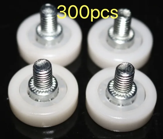 19mm M6 Schublade Lager Riemenscheiben Schranktür Runde Badmöbel Moving Nylon Rad Entlastung Von Hitze Und Sonnenstich Heimwerker 300 Teile/los Durchmesser