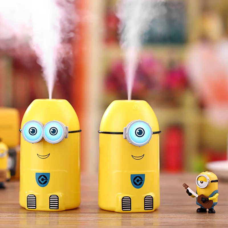Cute Yellow People Ultrasonic Air Humidifier 250ML Capacity LED Light Essential Oil Aroma Diffuser DC5V USB Air humidifier Cute Yellow People Ultrasonic Air Humidifier 250ML Capacity LED Light Essential Oil Aroma Diffuser DC5V USB Air humidifier