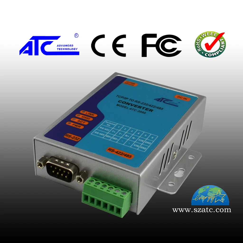 

Serial port server RS232 Switch Ethernet to RS485/422 network communication converter ATC-3000