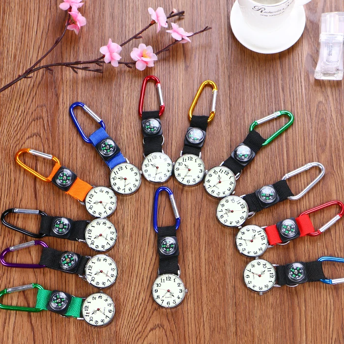 Универсальный световой брелок Висячие Часы для мальчиков и девочек начальной и средней школы простой компас Альпинизм часы