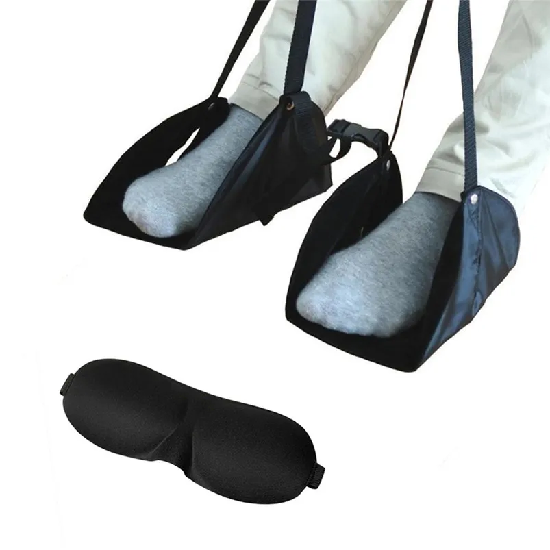 Comfy Hanger Travel Airplane Footrest Hammock Made with Premium Memory Foam Foot Portable Relaxed and Comfortable 30MR142