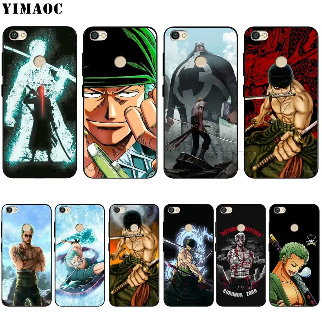 

YIMAOC One Piece Roronoa Zoro Silicone Case for Xiaomi Redmi Note 4 4x 4a 5 5a 6 8 Pro Prime Plus