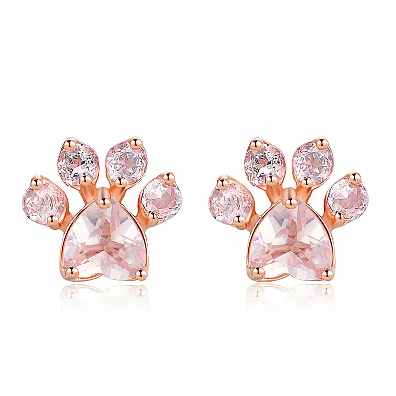 Милые серьги гвоздики Huitan с отпечатком пальца корейские ювелирные изделия фианитом лучший подарок модные