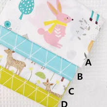 160 см x 50 см олень кролик ткань младенческое детское постельное белье ткань хлопок Лоскутная Ткань tecidos стеганая швейная ткань