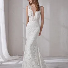 Eslieb Свадебные платья на заказ, кружевное свадебное платье в стиле бохо, дешевые свадебные платья, Vestido de Noiva