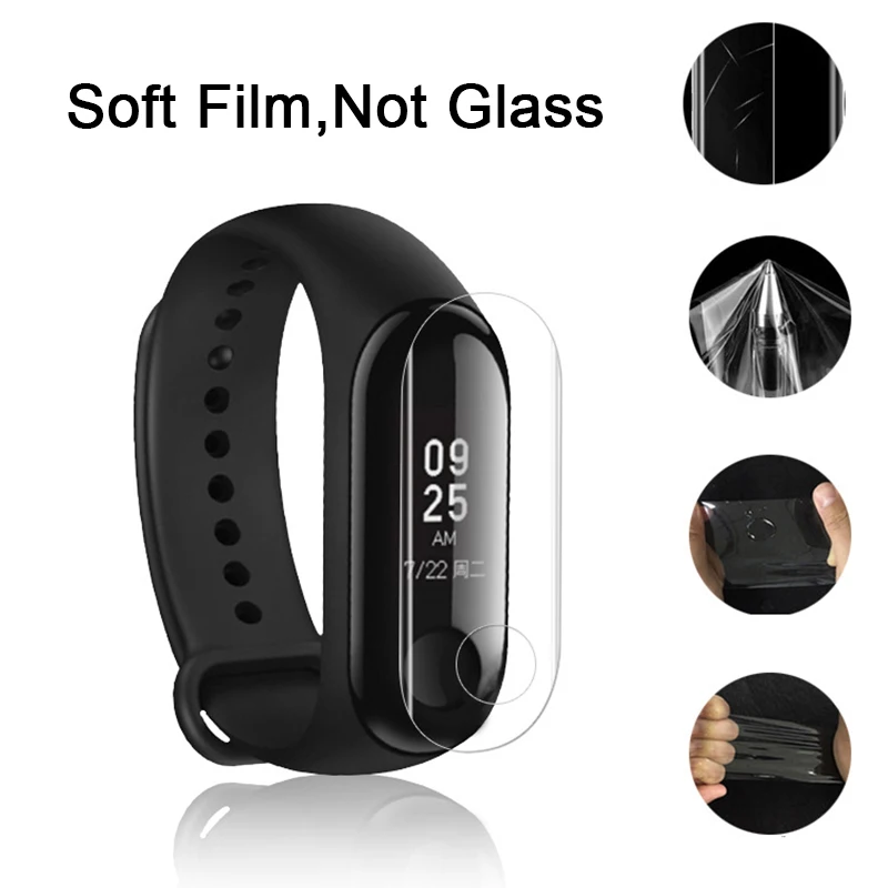 Защитная пленка для Xiaomi Mi Band 4 на весь экран Xiomi band 3 2 band2 band3 band4 не закаленное