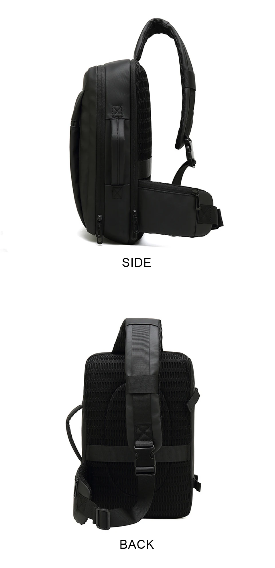 Men Chest Bags Anti Theft Travel 14'' Laptop Bag Waterproof USB Charging Bolso Business Male Bagpack Crossbody Shoulder Handbag (8)