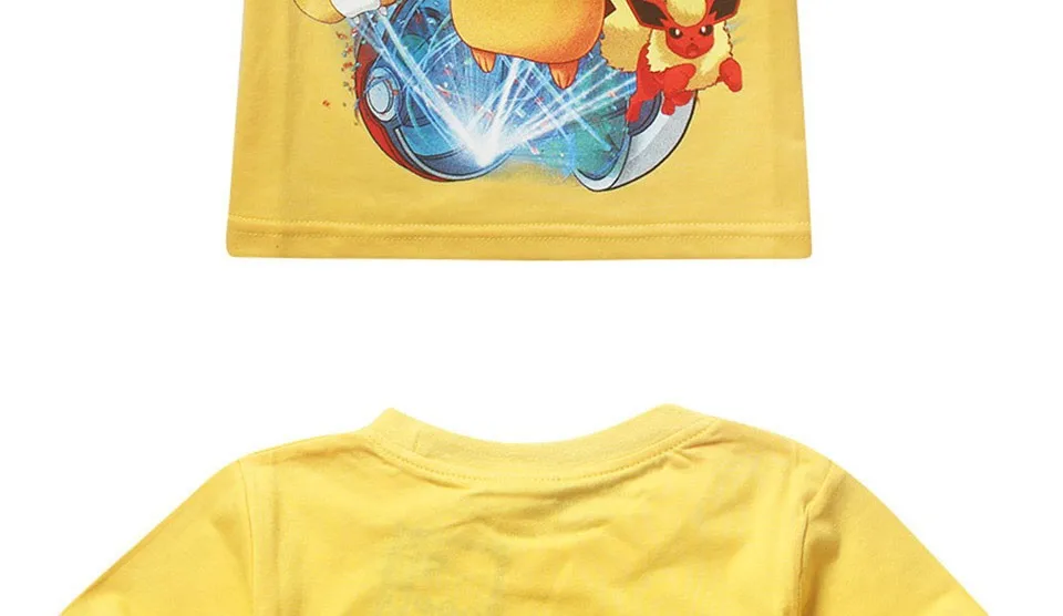 Детские футболки Покемон Гоу детские футболки с покемонами для девочек топы и блузки одежда для мальчиков футболька футболка с рисунком из мультфильма коплект с футболкой