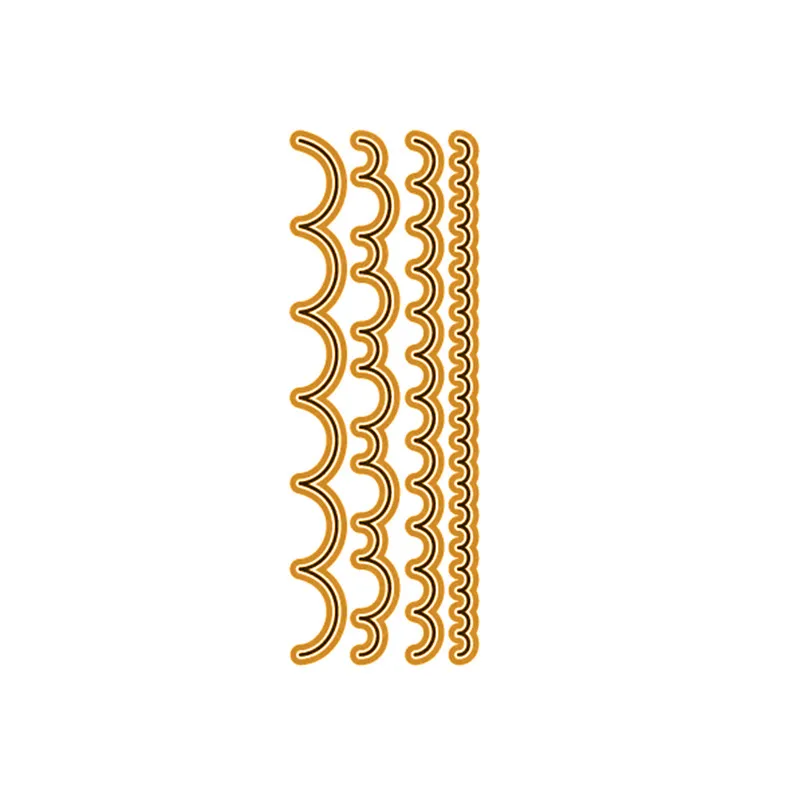 

YaMinSanNiO Scallop Border Metal Cutting Dies for Scrapbooking Card Making Album Embossing Crafts Diecut Stencil New Template