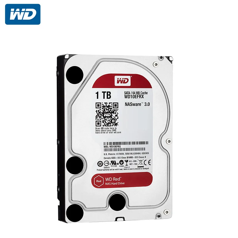 Сетевой накопитель WD10EFRX 1T 3 5 дюймовый NAS жесткий диск красный 1 ТБ 5400 об/мин 64 Мб