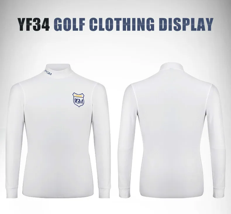 PGM футболка для гольфа теплые обтягивающая высокоэластичная антистатические блузка для мужчин гольф майка с цвет черный, белый, серый Размеры M-XXL
