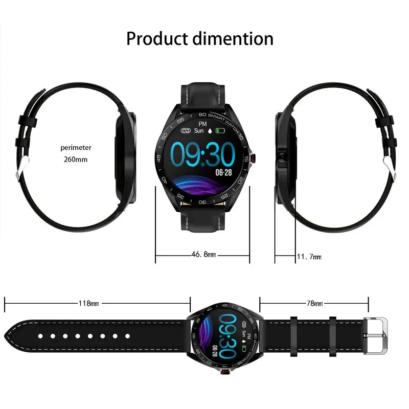 1 3 дюймов TFT цветной экран Смарт часы мужские digitalwatch ip68водонепроницаемые Bluetooth