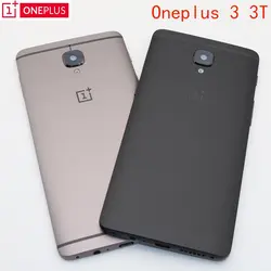 Оригинальный ONEPLUS 3 3 т сзади Батарея, Алюминий Замена задней двери Корпус случае с боковыми кнопками/Слот для карты. Черный, серый