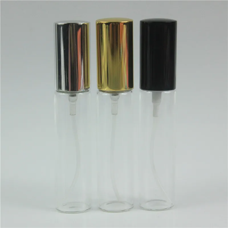 

50pcs/lot 10ML Empty Portable Glass Refillable Perfume Bottle With Atomizer Empty Cosmetic Containers With Sprayer For Travel