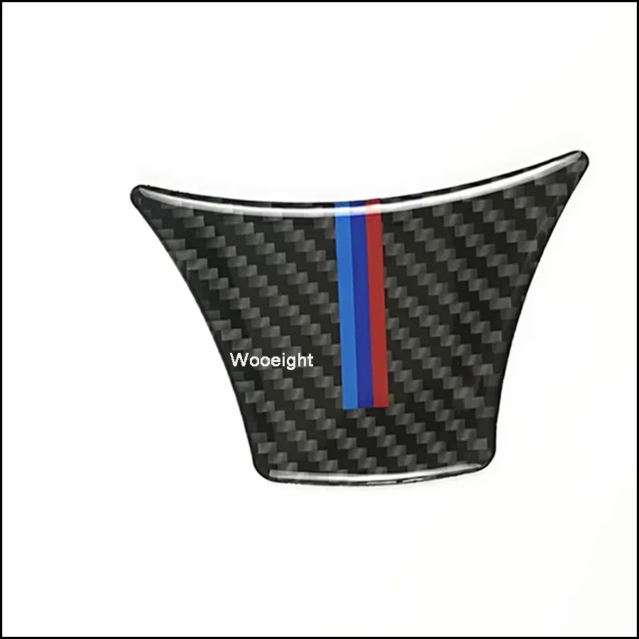 Wooeight Car Styling Carbon Fiber Steering Wheel Sticker Frame Decorative Pad Trim For BMW 5 series F10 Gran Turismo 2011-2017  (2)
