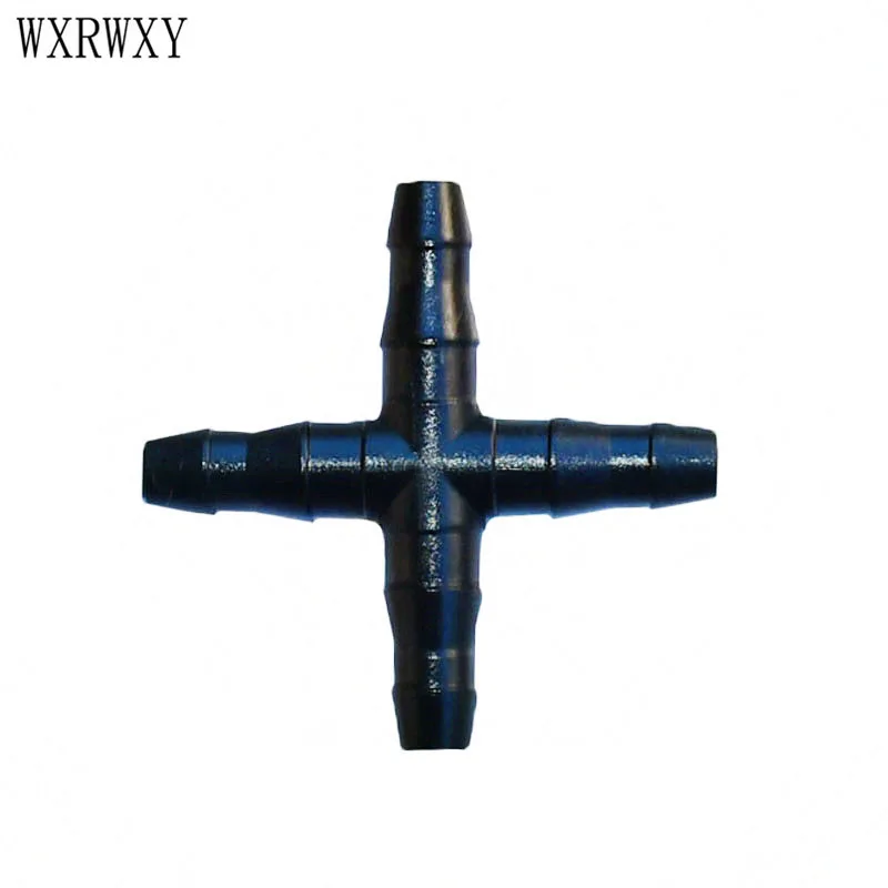 

wxrwxy Irrigation hose 1/4"Cross water splitter 4 way barb connector garden hose splitter irrigation connector barbed 4/7 30 pcs