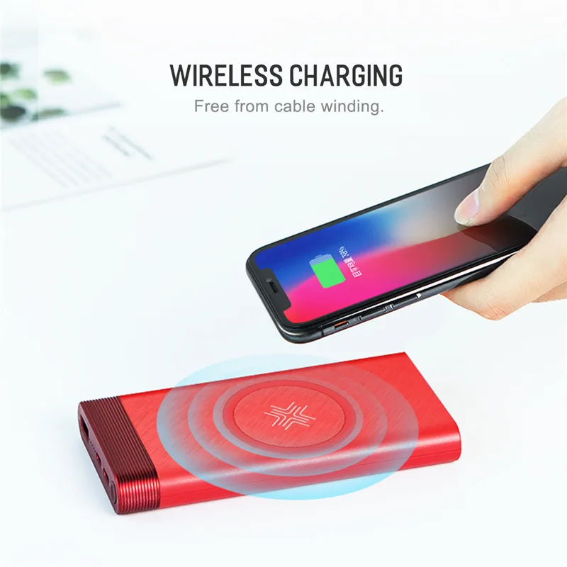 ROCK Portable 10000mAh Wireless Charging Powerbank External Battery Charger UltraSlim Power Bank for Samsung xiaomi for iphoneX ROCK Portable 10000mAh Wireless Charging Powerbank External Battery Charger UltraSlim Power Bank for Samsung xiaomi for iphoneX