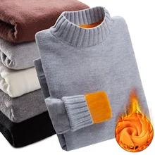 ^#Cheap 2019 Winter Plus Velvet Thick Warm Sweater Men Turtleneck Men Sweaters Slim Fit Pullover Men Knitwear ^#Cheap 2019 Winter Plus Velvet Thick Warm Sweater Men Turtleneck Men Sweaters Slim Fit Pullover Men Knitwear