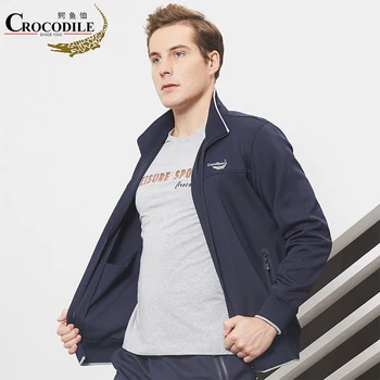

Crocosport Exercise Jackets Man Outdoor Sport Zipper Coat Chaqueta Running Hombre Spring Autum Clothes Blue Black