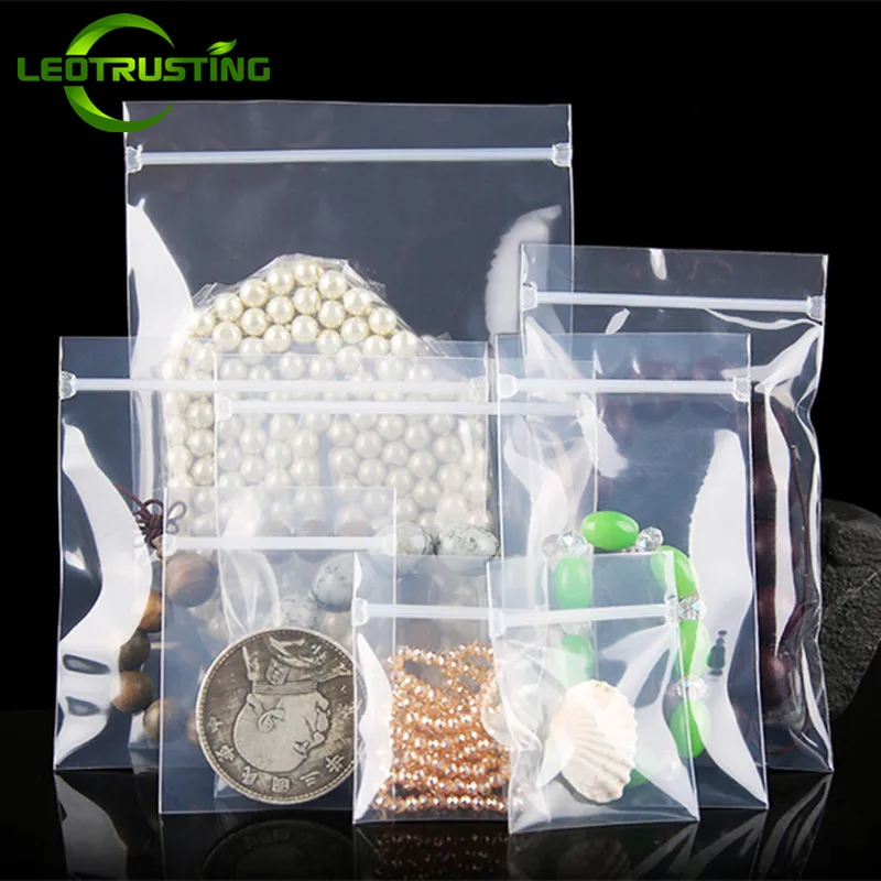 

Leotrusting 30 Wire PPE Clear Soft Plastic Ziplock Bag Thick Antioxidant Jewelry Phone Packaging Bag Eco-friendly Small Gift Bag