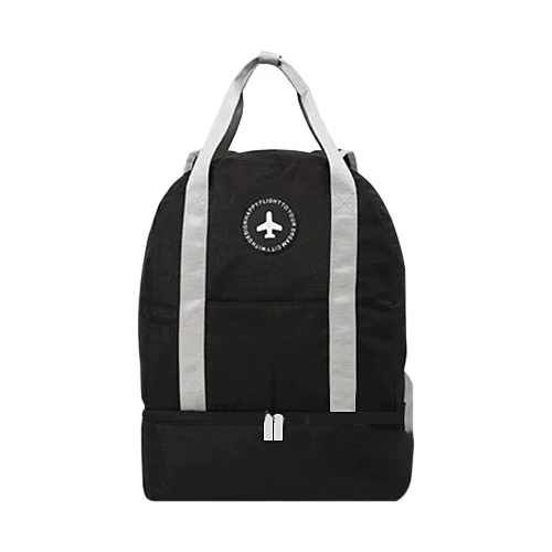 Дорожная сумка для багажа, дизайнерская спортивная сумка для хранения вещей, сумка для обуви, бюстгальтера, нижнего белья, водонепроницаемая переносная сумка для хранения на молнии - Цвет: Black Bag