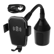 Автомобильное беспроводное зарядное устройство Qi Gooseneck держатель с креплением на присоске для iPhone X 8 samsung S9 S8 Беспроводное зарядное устройство