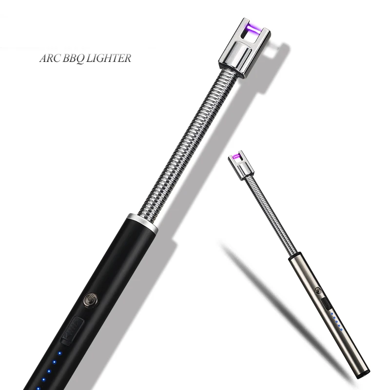 Длинная электрическая перезаряжаемая USB кухонная Зажигалка Ветрозащитная