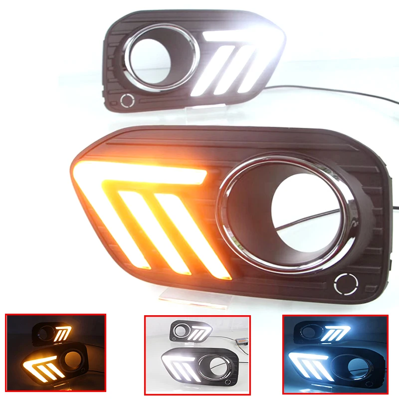 

2PCS Daytime Running Lights DRL for Great wall DRL with yellow turning signal blue night light Car Styling
