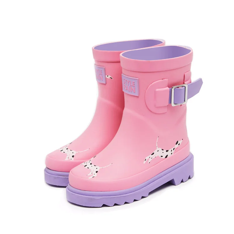 

Maggie's Walker Baby boys and girls rainboots Children cartoon mid-calf waterproof shoes Kids antiskid footwear