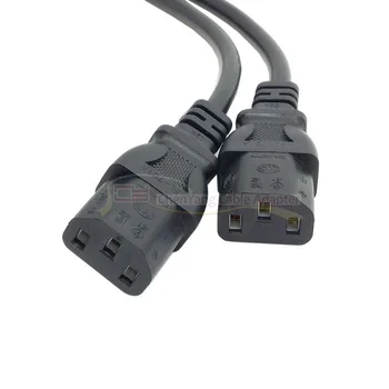 

Power Y Type Splitter Adapter Cable Single IEC 320 C14 Male to Dual C13 Female Short Cord for Computer host display