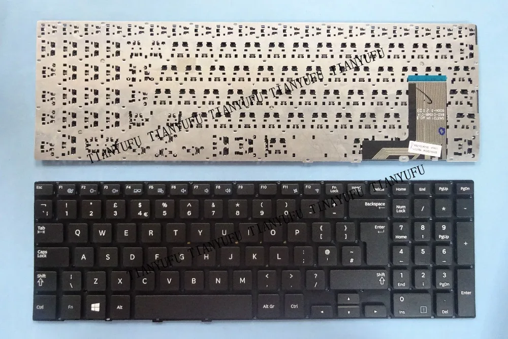 Новая английская клавиатура NP370R5E для Samsung NP350R5E NP470R5E-X01 NP510R5E UK черная ноутбука |