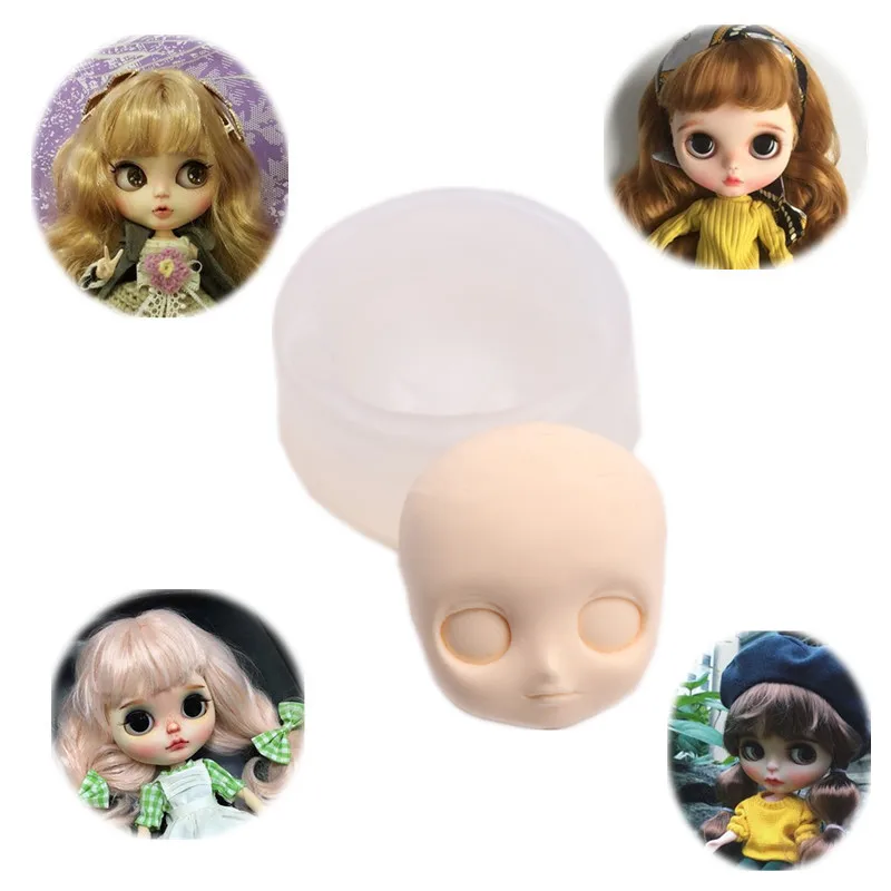 3D кукла голова плесень Blyth лицо шоколад из силиконовой формы леденец, пудинг глина плесень BJD SD плесень аксессуары для куклы «сделай сам»