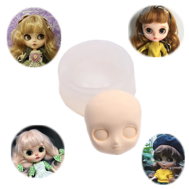 Free shipping 3D doll head mould Blyth Face Silicone Mould Chocolate