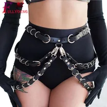 Модный тонкий пояс для чулок, для женщин, высокое качество, ремень, готика, для женщин, кожа, жгут, для брюк, подвязки, ремни, Эротическое платье, подвязки для ног