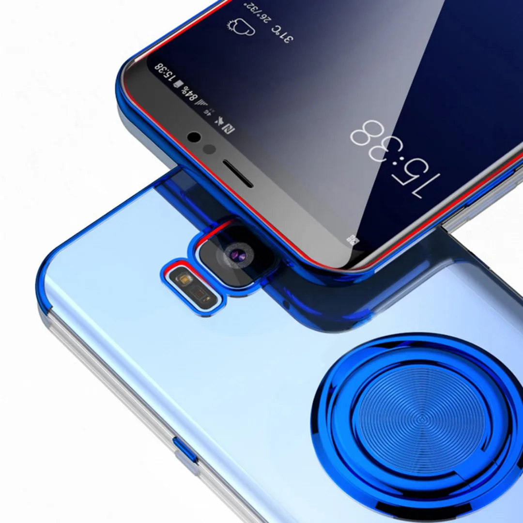 Luxury Car Bracket Soft TPU Ring Holder Stand Phone Case Back Cover for Samsung Galaxy Note 9 S8 S9 plus S10 Plus S10e Fundas