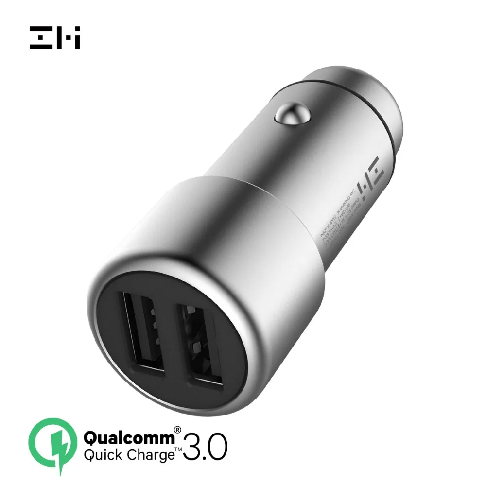 Быстрое Автомобильное зарядное устройство ZMI AP821 QC3.0 36 Вт с двумя USB портами для