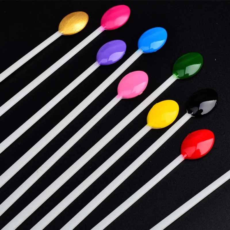Conjuntos de Colher Display com 5 Mini Falsa Unha Polonês Alças Anel Espelho Glitter Exibição F0571 Makartt 100 Gel 3 Beleza e saúde