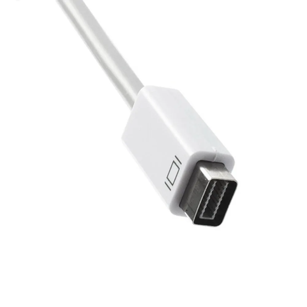 Мини с DVI на VGA адаптер мужской Женский кабель видеоадаптера для Apple MacBook White