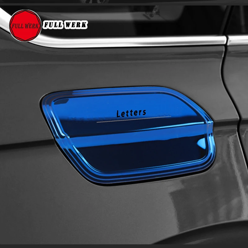 

1pc Stainless Steel Car Exterior Fuel Tank Cap Cover Sticker Plate for Volkswagen VW Touareg 2019 Accessories