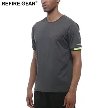 Refire gear Мужская футболка с коротким рукавом, Мужская футболка с круглым вырезом, фитнес-футболки для улицы, дышащая Спортивная футболка для альпиниста, топы