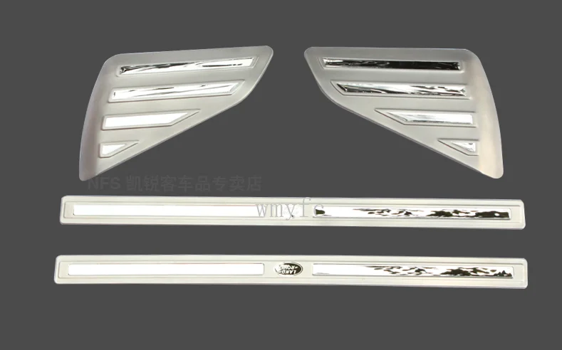 4pcs Inner Door Sill Scuff Threshold Protector Plate Cover For Land Rover Freelander 2 2009- Car Accessories