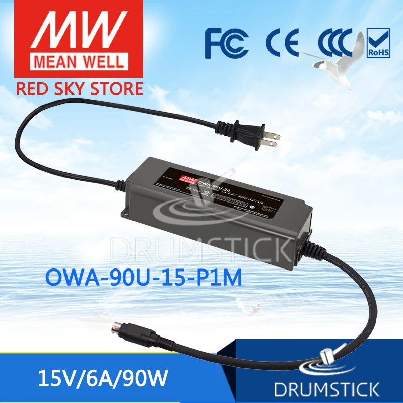 

MEAN WELL OWA-90U-15-P1M 15V 6A meanwell OWA-90U 15V 90W Single Output Moistureproof Adaptor USA Type