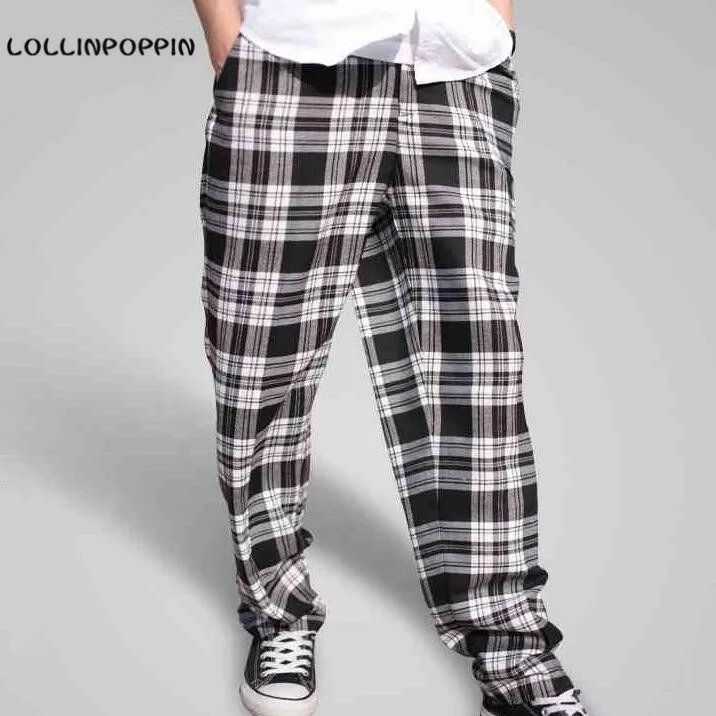 checkered stripe pants
