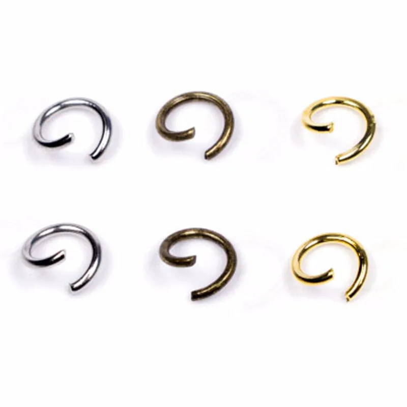 

200pcs Jewelry Making Round Open Jump Rings 4mm 5mm 6mm 8mm Gold Silver Color Metal Iron Split Rings Connectors Findings For Diy