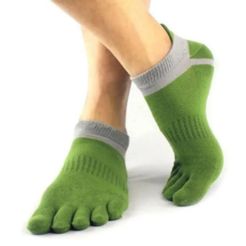 Buy 6 Colors Men's Cotton Toe Sock Pure Five Finger