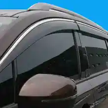 ABAIWAI PC Stainless Steel Car Window Sticker Visor Shades Awnings 4PCS For Volkswagen VW Tiguan 2015