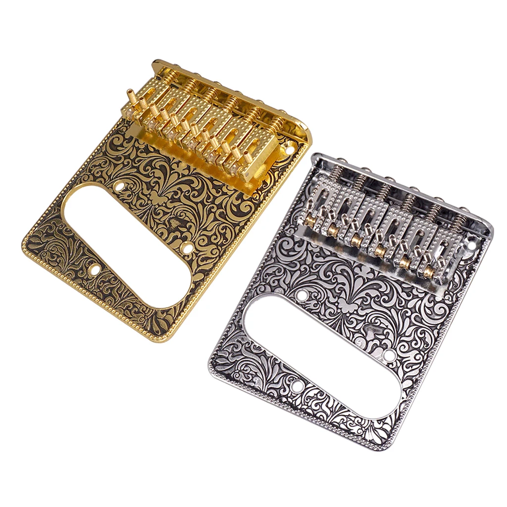 Roller Saddle Bridge with Single Coil Pickup Hole for Tele TL Guitar Parts